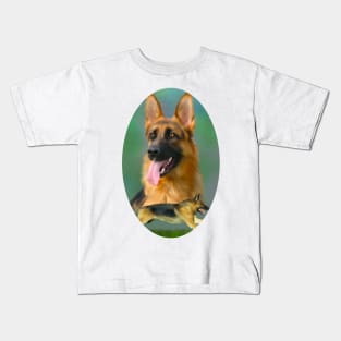 German Shepherd Breed Art Kids T-Shirt